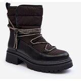 Kesi Women's snow boots with decorative lacing black Rilana Cijene