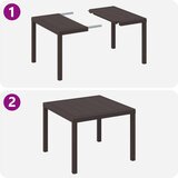 vidaXL 5-dijelni vrtni set za objedovanje s jastučićima smeđa poli rattan | shoptok.hr