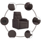  Naslonjač od tkanine tamnosmeđi | shoptok.hr