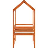  Visoki krevet s krovom voštano smeđi 80x200 cm masivna borovina | shoptok.hr