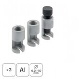 Hogert set 3 stezaljke za metalne kablove sive Cene