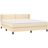 Box spring postelja z vzmetnico krem 180x200 cm blago | Shoptok.si