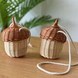 Venisymlis Torba Iz Ratana V Obliki Gob Ročno Tkana Okrogla Torba Iz Ratana Fotografski Rekviziti, (22069998) | Shoptok.si