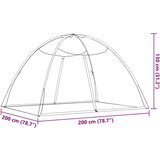  Komarnik Mongolia s vratima 220 mrežasti bijeli 200x200x130 cm | shoptok.hr