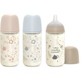 Suavinex Wonderland SX Pro Physiological Anti-Colic Glass steklenička za dojenčke M Medium Flow 3 m+ Liberty Blue 240 ml | Shoptok.si