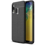 Cadorabo Case, združljiv s Samsungom v Deep Black - zaščitni pokrov iz silikona TPU z plemenito imitacijsko usnjeno uporabo, (20586162) Cene