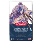  Bojice drvene umjetničke Coloursoft Derwent, 12 komada u metlanoj kutiji 0701026 Slike