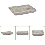 The Living Store Umivalnik siv 50x35x10 cm marmor - Umivalnik, (21744736) Cene
