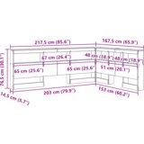  Skladišno uzglavlje Staro drvo 150 cm Konstruirano drvo | shoptok.hr