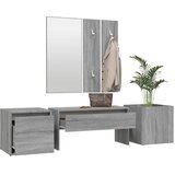  Set namještaja za hodnik boja sivog hrasta sonome drveni Siva | shoptok.hr