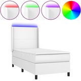  box spring s madracem LED bijeli 90x190 cm umjetna koža | shoptok.hr