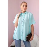 Kesi marka niezdefiniowana Short-sleeved cotton shirt mint Cijene