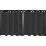 Voile zavjese s ušicama 2 kom crne 140x140 cm | shoptok.hr