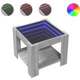 Furnova Klubska mizica LED siva sonoma 53x53x45 cm inženirski les, (21913373) | Shoptok.si