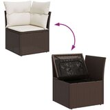  Set kauča za vrt od 8 dijelova s jastučićima smeđa poli ratan | shoptok.hr