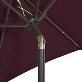  Vrtni suncobran s LED svjetlima bordo 200 x 211 cm aluminijski | shoptok.hr