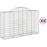  Lučne gabionske košare 8 kom 200x50x120/140cm pocinčano željezo | Eponuda.ba