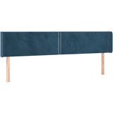 vidaXL Vzglavje z ušesi temno modro 163x16x78/88 cm žamet, (20932289) Cene