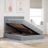  Krevet s od storage Svijetlo siva 140 x 190 cm Lažna koža | shoptok.hr