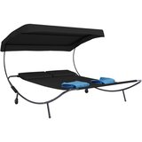 Gardenson Dvojni Vrtni Ležalnik Bindox, Črna | Shoptok.si
