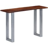 vidaXL Konzolna mizica trden akacijev les in železo 115x35x76 cm, (20712987) Cene