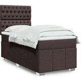 vidaXL Box spring postelja z vzmetnico temno rjava 80x200 cm blago, (21321318) | Shoptok.si