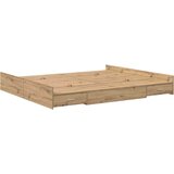 Krevet s ladicama s uzglavljem Umjetnički hrast 180 x 200 cm | Eponuda.ba