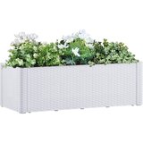  Povišena vrtna gredica sa samozalijevanjem bijela 100x43x33 cm | shoptok.hr