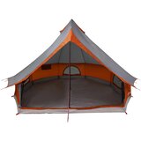 Tipi šator s krovom Siva i narančasta 400 x 346 x 250 cm taft | shoptok.hr