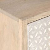  Noćni ormarić 40 x 30 x 50 cm od masivnog drva manga i željeza | shoptok.hr