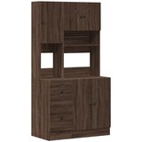Furnova Kuhinjska omarica rjavi hrast 95x50x180 cm inženirski les, (21947818) | Shoptok.si