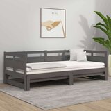  Dnevni ležaj na izvlačenje sivi 2x(80x200) cm masivna borovina | shoptok.hr