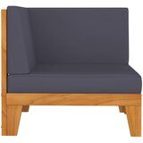 Maison Chic Sekcijski kotni kavč - Sofa - Kanape s temno sivimi blazinami trdna akacija, (21727220) Cene