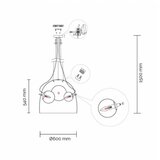 Vesta 572 VISILICA 3*E14 CRNA | ePonuda.com