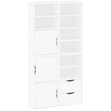  Bočni ormarići 4 kom ODDA bijeli 40x24x79 cm puno drvo bor Slike