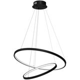  LED luster na sajli HOOP LED/51W/230V prečnika 60 cm 4000K crna | Eponuda.com