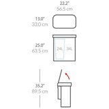 simplehuman Črn jeklen koš za smeti 34+24 l za ločevanje odpadkov/brezstični Dual Sensor – | Shoptok.si