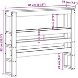 vidaXL vzglavje s policami bela 75 cm trdna borovina, (21290868) | Shoptok.si