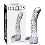 Icicles br. 61 - stakleni dildo sa testisima i penisom (proziran) | shoptok.hr