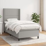 The Living Store Box spring postelja z vzmetnico svetlo siv 100x200 cm blago - Box Spring Postelja, (21520985) Cene