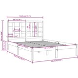  Posteljni okvir bel iz trdnega lesa 140x200 cm, (20645300) | Shoptok.si