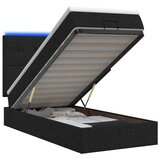 vidaXL Krevet od pjene s madracem i LED-om Crna 80 x 200 cm Tkanina - Crna 80 x 200 cm Prošiveno gumbima Cijene
