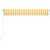  Tenda na ručno uvlačenje s LED svjetlima 450x300 cm žuto-bijela | shoptok.hr