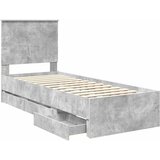  Krevetna konstrukcija s ladicama Betonski sivi 75 x 190 cm Slike