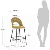 Kave Home Gorčično rumeni barski stoli v kompletu 4 ks (višina sedeža 63 cm) Mahalia – | Shoptok.si