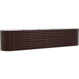  Vrtna Povišena Gredica Smeđa 400x80x81 cm Galvanizirani Čelik | shoptok.hr