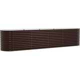  Vrtna visoka greda Rjava 400 x 80 x 81 cm Jeklo | Shoptok.si