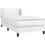  Krevet s oprugama i madracem bijeli 90 x 190 cm od umjetne kože | shoptok.hr