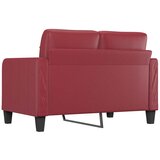  Dvosjed od tkanine crvena boja vina 120 cm od umjetne kože | shoptok.hr