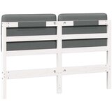  Tapecirani uzglavlje s uzglavljem Bijela i svijetlo siva 135 cm | shoptok.hr